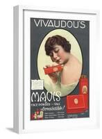 Mavis Talcum Powder Vivaudou's, USA, 1910-null-Framed Giclee Print