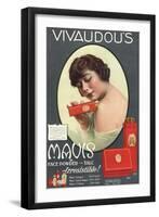 Mavis Talcum Powder Vivaudou's, USA, 1910-null-Framed Premium Giclee Print