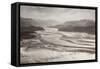 Mawddach Estuary at Low Tide, Barmouth, Snowdonia National Park, Gwynedd, Wales, May 2012-Peter Cairns-Framed Stretched Canvas