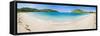 Mawun Beach, South Lombok, a Panorama Showing the Whole Half Moon Bay, Indonesia, Southeast Asia-Matthew Williams-Ellis-Framed Stretched Canvas