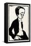 Max Beerbohm caricature by-Joseph Simpson-Framed Stretched Canvas