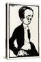 Max Beerbohm caricature by-Joseph Simpson-Stretched Canvas
