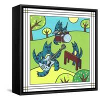 Max Cat Band 1-Denny Driver-Framed Stretched Canvas