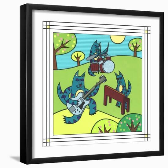 Max Cat Band 1-Denny Driver-Framed Giclee Print