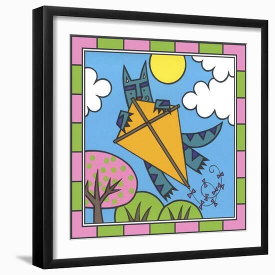 Max Cat Kite 2-Denny Driver-Framed Giclee Print