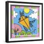 Max Cat Kite 2-Denny Driver-Framed Giclee Print