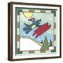 Max Cat Sledding 1-Denny Driver-Framed Giclee Print