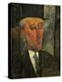 Max Jacob, writer and art critic (1916).-Amedeo Modigliani-Stretched Canvas