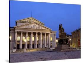 Max-Joseph-Platz at Night, Munich, Germany-Gary Cook-Stretched Canvas