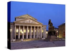 Max-Joseph-Platz at Night, Munich, Germany-Gary Cook-Stretched Canvas