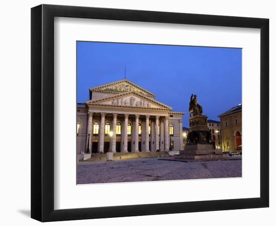 Max-Joseph-Platz at Night, Munich, Germany-Gary Cook-Framed Photographic Print