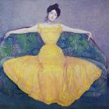 Lady in a Yellow Dress, 1899-Max Kurzweil-Stretched Canvas