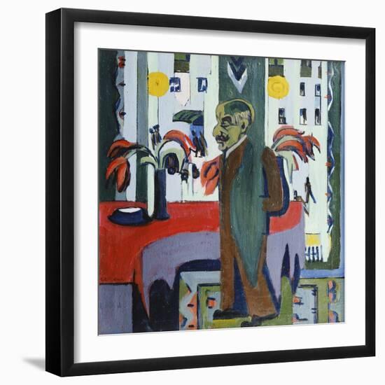 Max Liebermann in His Studio; Max Liebermann in Seinem Atelier, 1926-Ernst Ludwig Kirchner-Framed Giclee Print