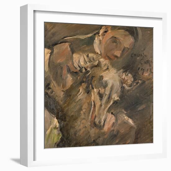 Max Mainzer with a Siberian Greyhound, 1917-Lovis Corinth-Framed Giclee Print