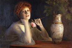 The Fair Rose (Oil on Canvas)-Max Nonnenbruch-Giclee Print