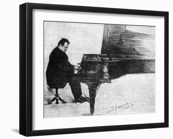 Max Reger at the Piano-null-Framed Art Print