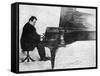 Max Reger at the Piano-null-Framed Stretched Canvas