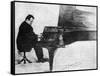 Max Reger at the Piano-null-Framed Stretched Canvas