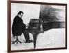 Max Reger at the Piano-null-Framed Art Print