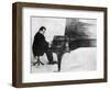 Max Reger at the Piano-null-Framed Art Print