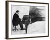 Max Reger at the Piano-null-Framed Art Print