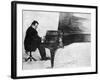 Max Reger at the Piano-null-Framed Art Print