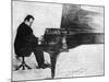 Max Reger at the Piano-null-Mounted Art Print