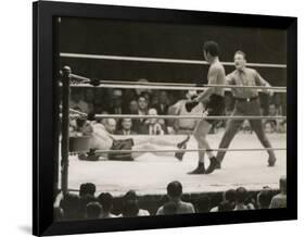 Max Schmeling on the Floor for a Count of Nine in His Match with Max Baer-null-Framed Photo