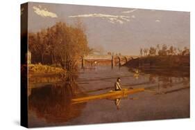 Max Schmitt in a Single Scull-Thomas Cowperthwait Eakins-Stretched Canvas