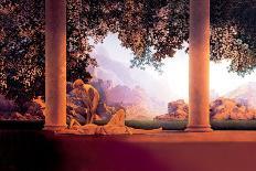 Homemaker Waters Plants in a Home-Maxfield Parrish-Art Print