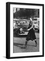 Maxi Skirt Worn by Model Linda Morand-Pierre Boulat-Framed Photographic Print