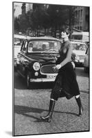 Maxi Skirt Worn by Model Linda Morand-Pierre Boulat-Mounted Photographic Print
