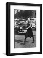 Maxi Skirt Worn by Model Linda Morand-Pierre Boulat-Framed Photographic Print