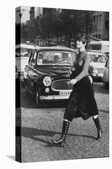 Maxi Skirt Worn by Model Linda Morand-Pierre Boulat-Stretched Canvas