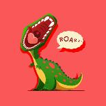 Vector Illustration of Dinosaur is Roaring-maxicam-Art Print