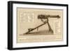 Maxim Gun Diagrammatic View of the Gun and its Mechanics-null-Framed Art Print