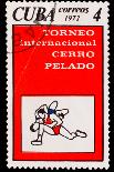 CUBA - CIRCA 1980: A Stamp Printed in Cuba, Devoted to Olympic G-maxim ibragimov-Framed Photographic Print