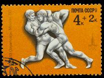 USSR - CIRCA 1973: Stamp Printed by Ussr, Shows KP Bryullov Ita-maxim ibragimov-Art Print