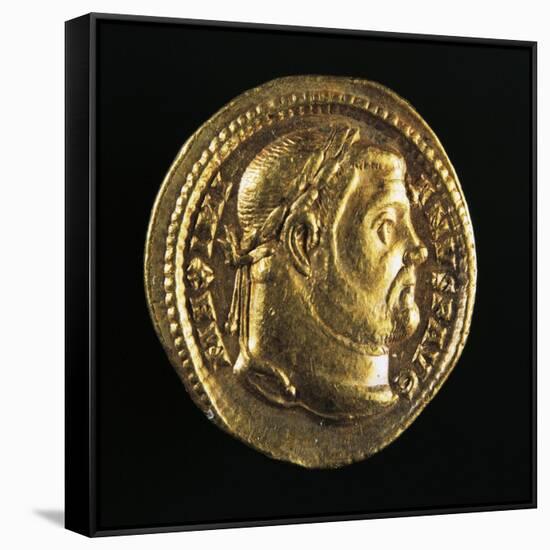 Maximian Hercules Aureus Bearing Head of Maximian, Roman Coins AD-null-Framed Stretched Canvas