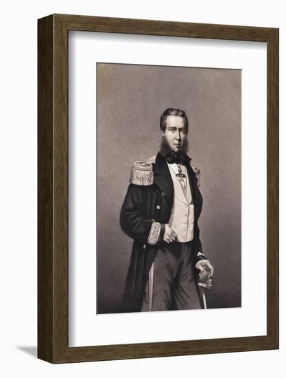 Maximilian as Archduke in Uniform with Sword-null-Framed Photographic Print