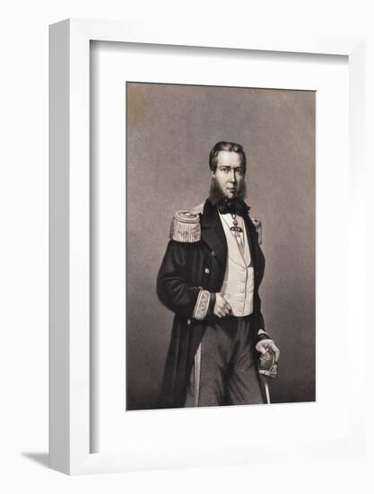 Maximilian as Archduke in Uniform with Sword-null-Framed Photographic Print