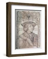 Maximilian I, Emperor of Germany (1459-1519), 1518-Albrecht Dürer-Framed Giclee Print