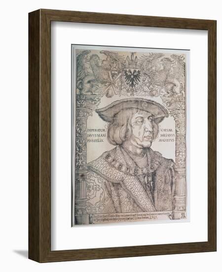 Maximilian I, Emperor of Germany (1459-1519), 1518-Albrecht Dürer-Framed Giclee Print