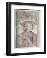 Maximilian I, Emperor of Germany (1459-1519), 1518-Albrecht Dürer-Framed Giclee Print