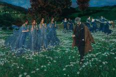 Driving in the Prater Park, 1900 (Oil on Canvas)-Maximilian Lenz-Giclee Print