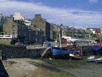 Moored Boats and the 12th Century Church of Santa Maria, Castro Urdiales, Cantabria, Spain-Maxwell Duncan-Photographic Print