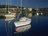 Moored Boats and the 12th Century Church of Santa Maria, Castro Urdiales, Cantabria, Spain-Maxwell Duncan-Photographic Print