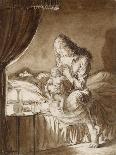 Night Scene: Woman Feeding Her Child (Pen and Wash in Brown Ink over Graphite)-Maxwell Gordon Lightfoot-Giclee Print