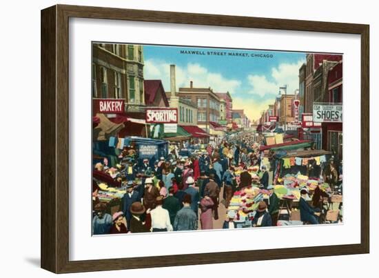 Maxwell Street Market, Chicago, Illinois-null-Framed Art Print