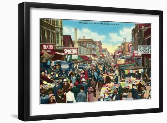 Maxwell Street Market, Chicago, Illinois-null-Framed Art Print